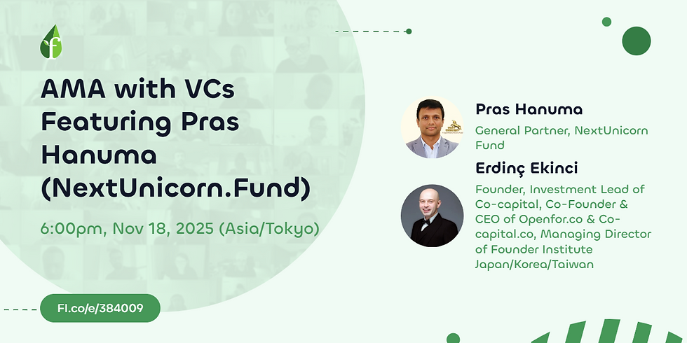 AMA with VCs Featuring Pras Hanuma (NextUnicorn.Fund)