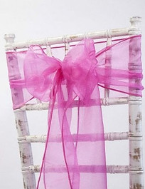 Fuchsia Organza Sash