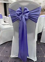 violet satin sash