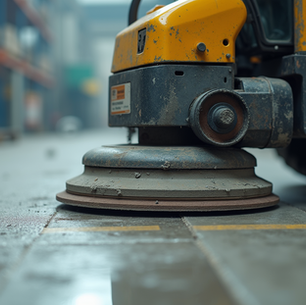 Industrial concrete polishing machine working on a floor surface.