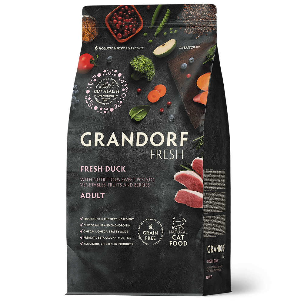 Grandorf Fresh Chat Adulte Canard et Patates Douces