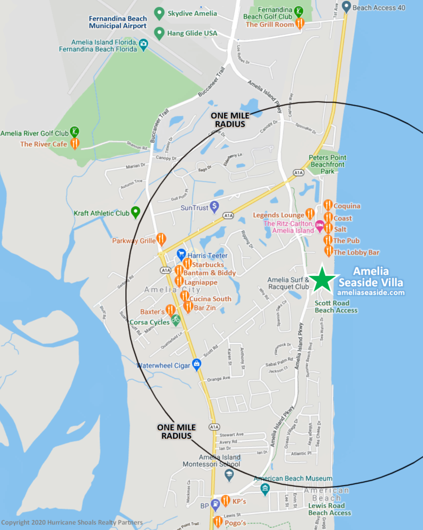 1 mile location map