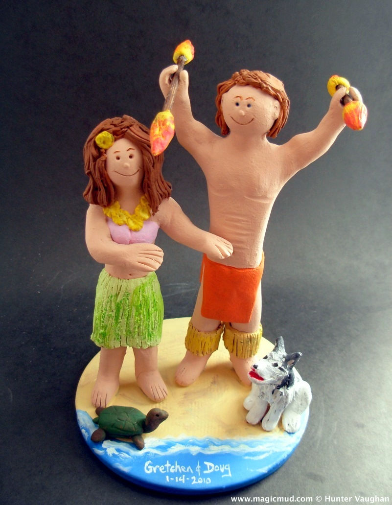 Thumbnail: Beach Destination Wedding Cake Topper