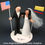 Thumbnail: American Groom Marries Hispanic Bride Wedding Cake Topper