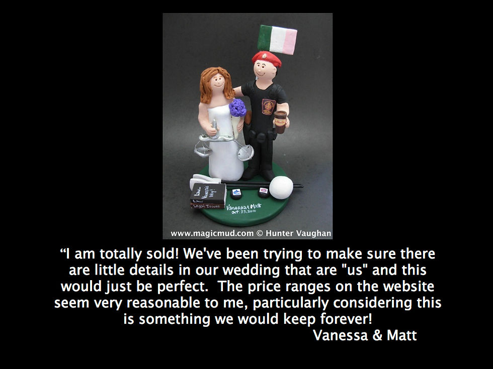 Thumbnail: Army Groom In Uniform Wedding Cake Topper