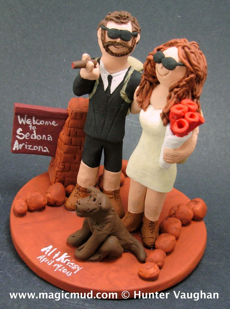 Thumbnail: Traveller's and Backpacker's Wedding Cake Topper