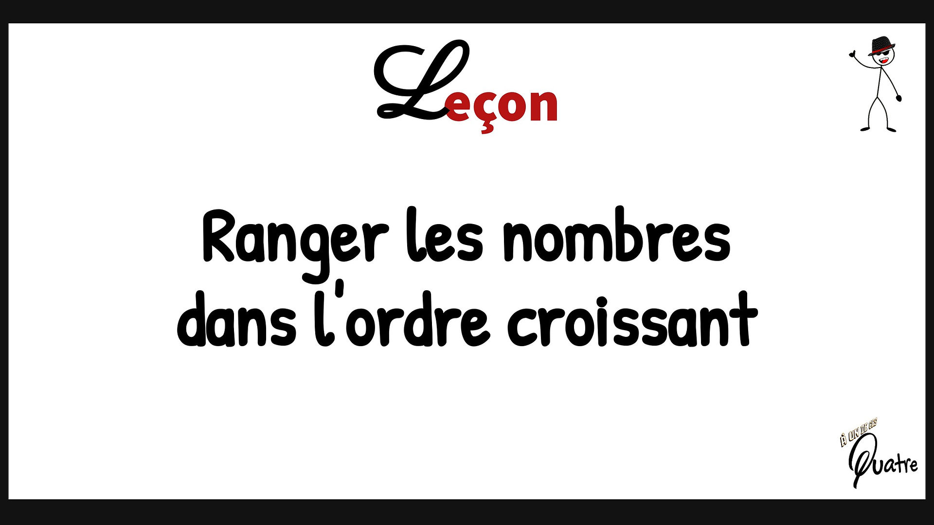 Leçon: Ranger les nombres dans l'ordre croissant. CE1/CE2 : présent des verbes être et avoir. À un de ces Quatre.