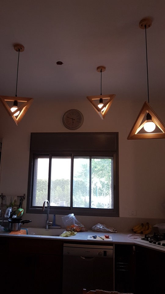 Thumbnail: 1 piece Angle Wood Pendant Light