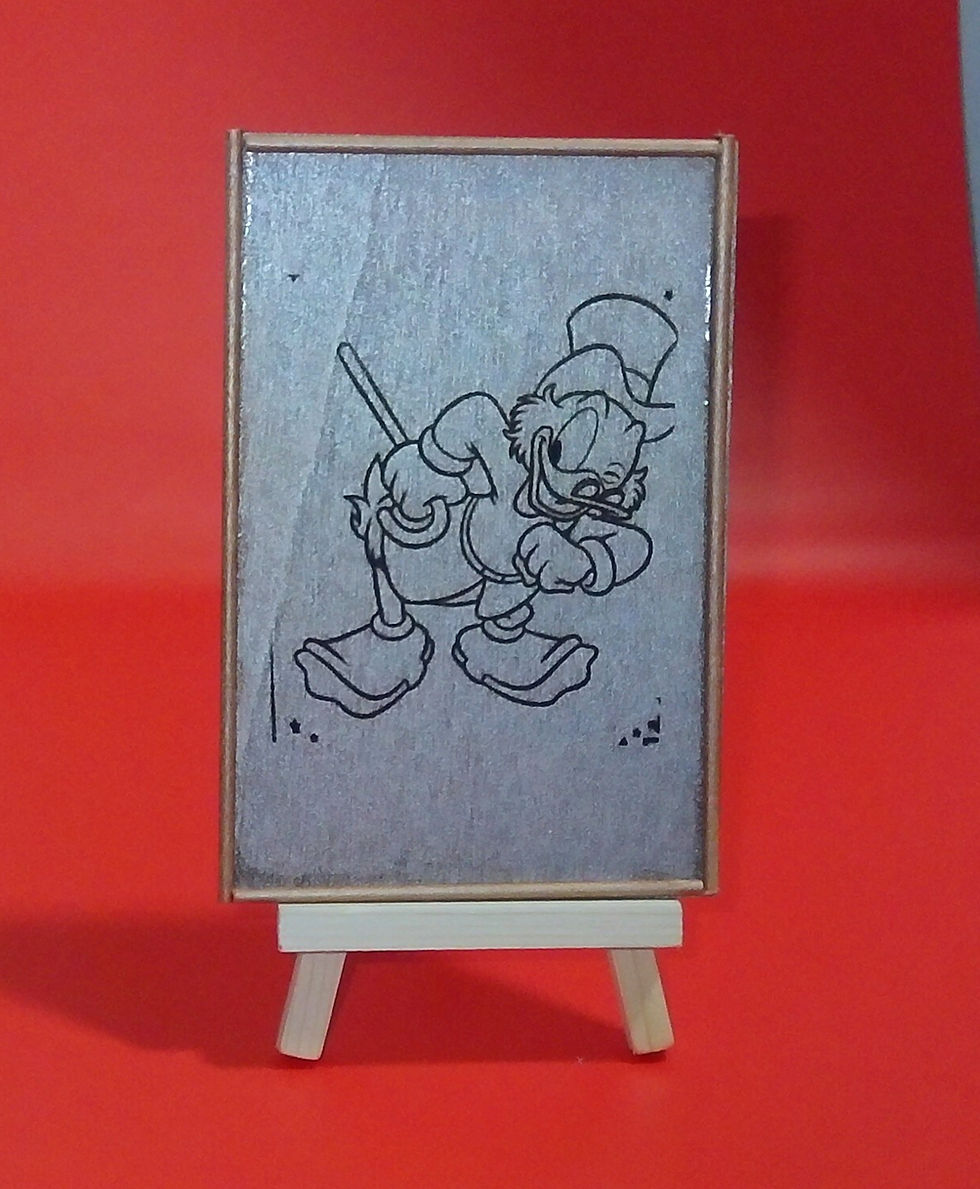 4x6 laser duck print