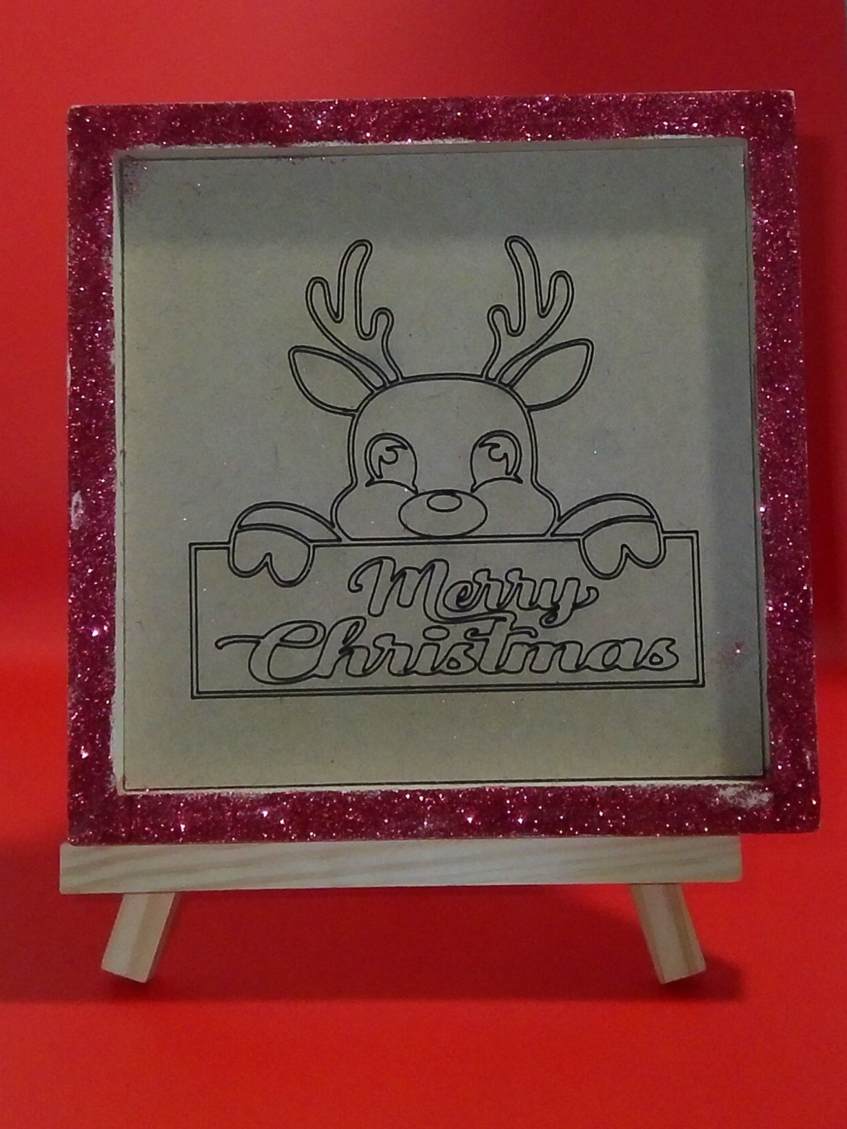 8x8 laser Merry Christmas print
