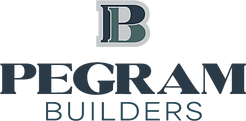 Pegram Builders logo with stylized PB icon