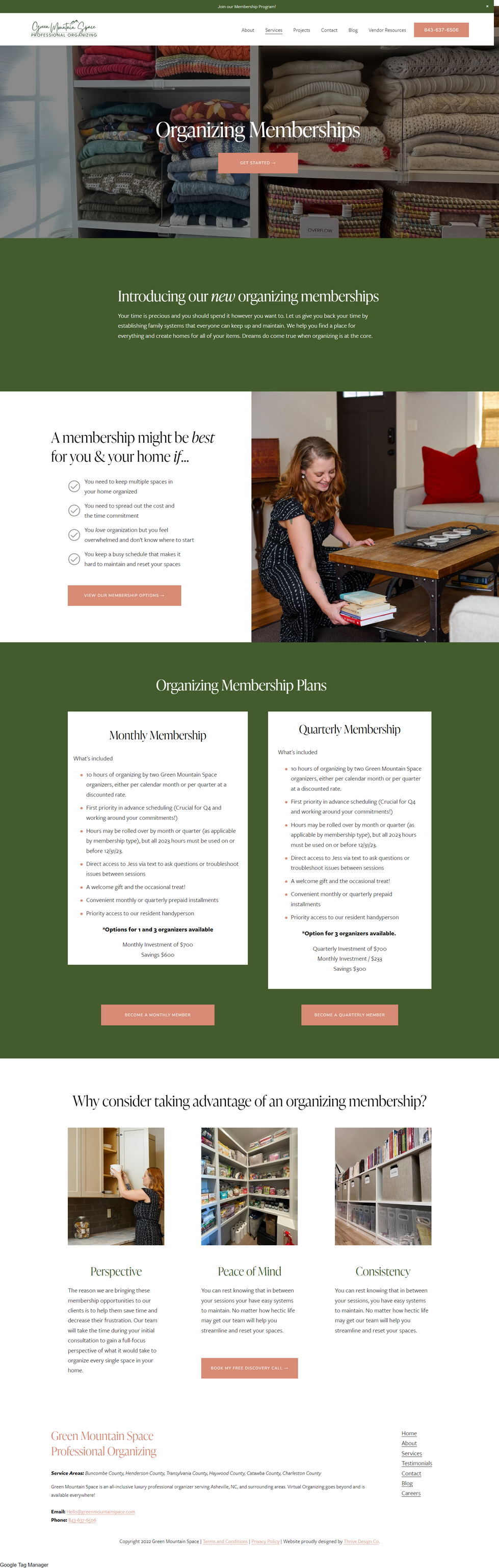 a screenshot of the organizing membership plans page