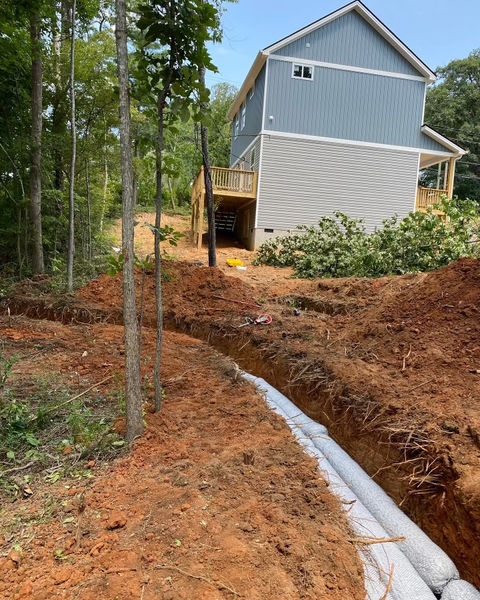 New septic tank installation