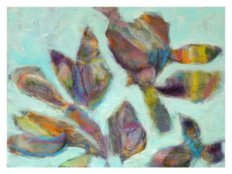 Abstracted Fractured Flowers Light Blue and Green.jpg