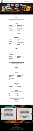 Doc Brown's BBQ Menu Page on website