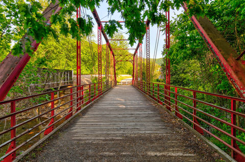 gorgeous historic bridge in hot springs