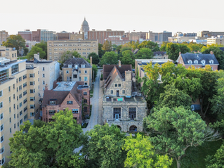 Aerial view of UW-Madison off-campus housing.