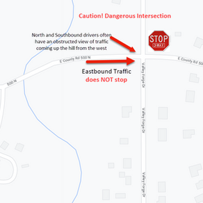 Dangerous Intersection
Valley Forge Dr and CR500