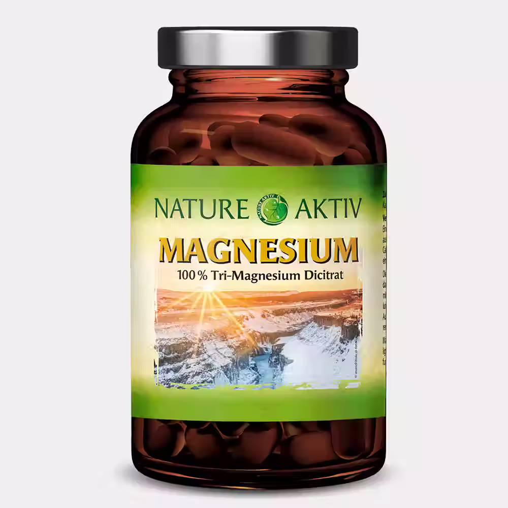 Nature Aktiv Magnesium - Tri-Magnesium Dicitrat - 1 Glas mit 120 Kapseln