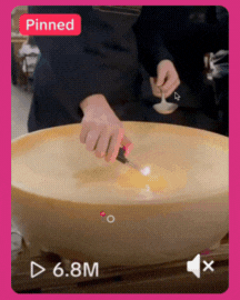 A GIF of a video Claire Sharp created for organic TikTok with 6.8 million views.