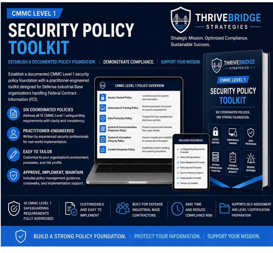 CMMC Level 1 Security Policy Tool kit