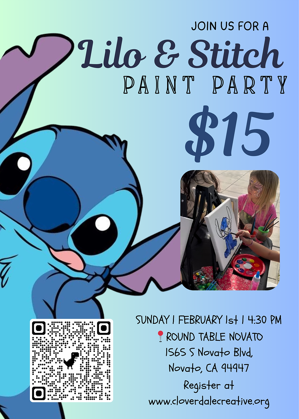Lilo & Stitch Paint Party 🍕🎨 | ROUND TABLE NOVATO