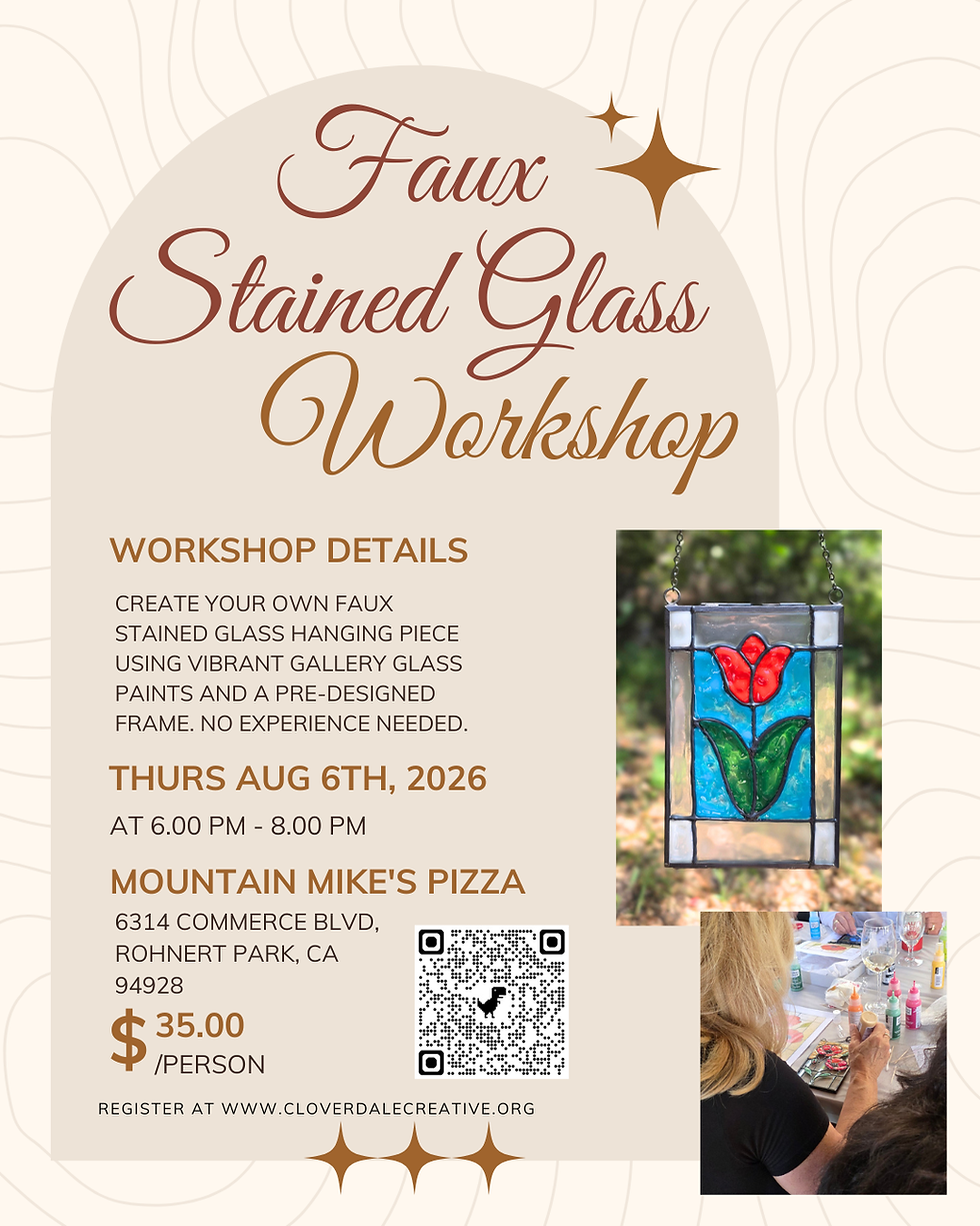 Faux Stained Glass Workshop | ROHNERT PARK