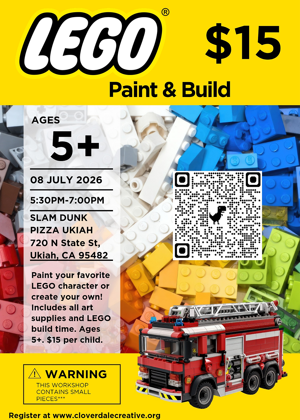 🎨 LEGO® Paint & Build Party 🚒 | SLAM DUNK UKIAH