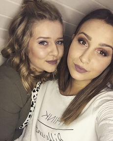 Doing my friend makeup