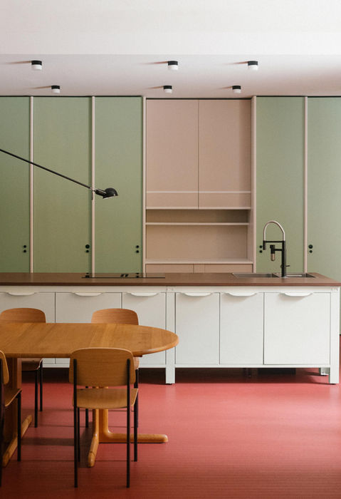 White metal kitchen