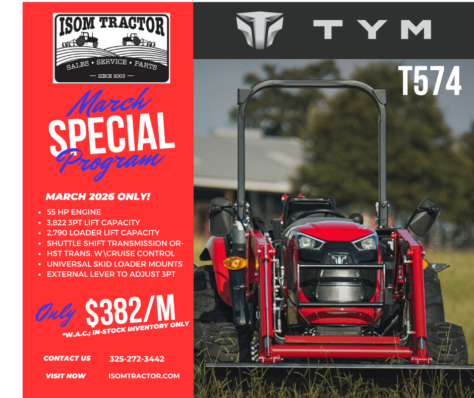 Thumbnail: TYM T574 ROPS TRACTOR+LOADER
