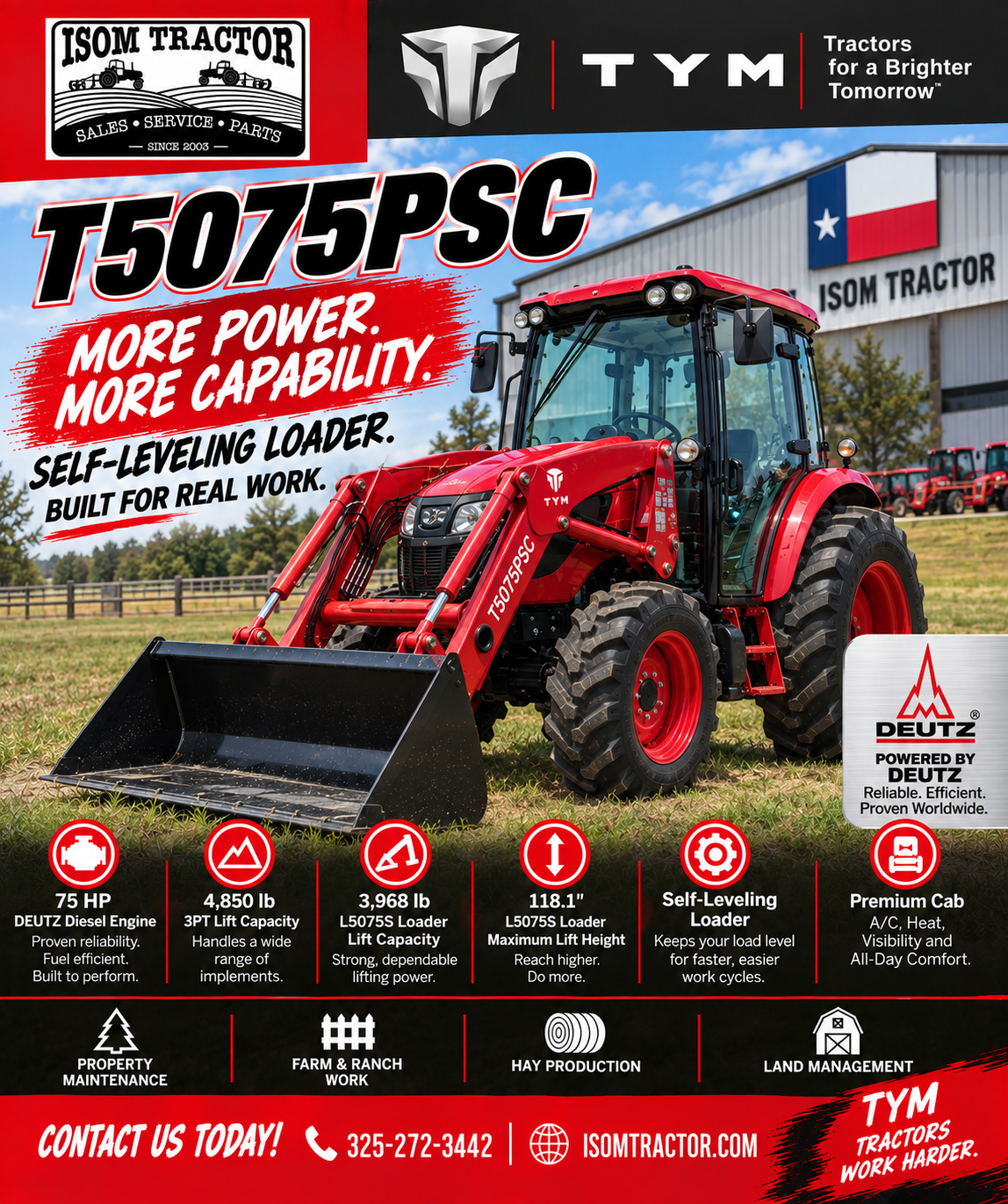 TYM T5075 CAB TRACTOR + LOADER