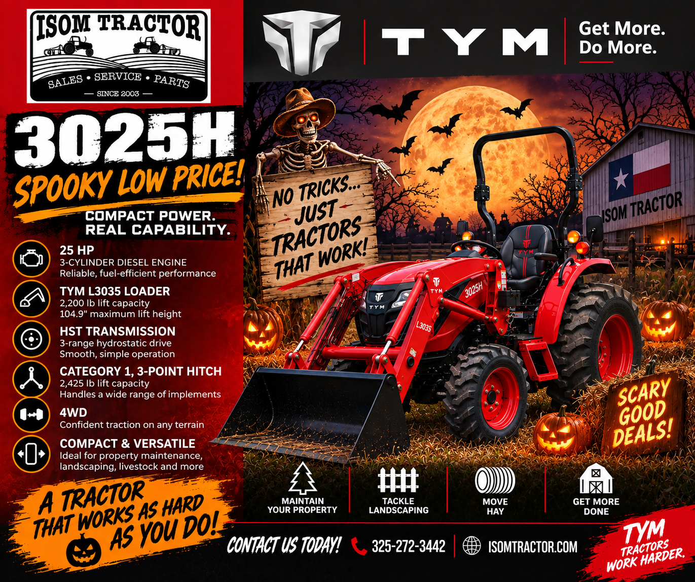 3025H TRACTOR + LOADER