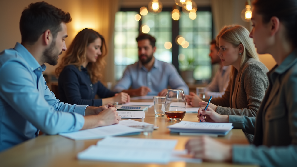 Eye-level view of a vibrant communication workshop setting