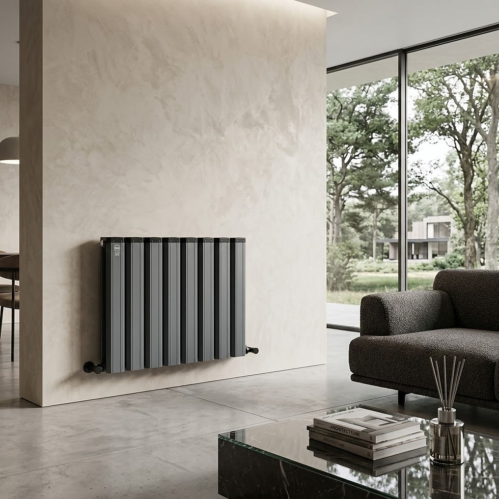 Thumbnail: Kysa Designer Pure Aluminium Horizontal Radiator Pioneer Double Panel