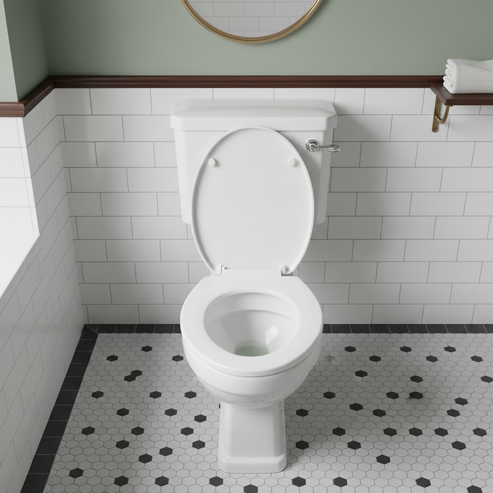 Thumbnail: Arzoo Low Level Toilet Pan, Cistern & Flush Pipe Traditional