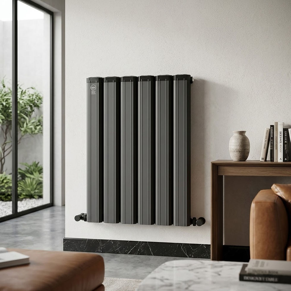Thumbnail: Kysa Designer Pure Aluminium Horizontal Radiator Pioneer Double Panel