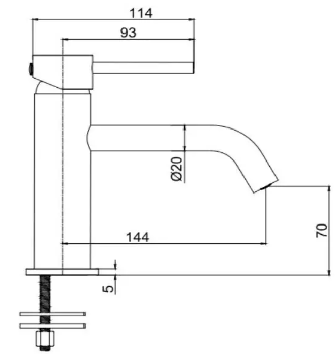 Thumbnail: LAGUNA Chrome Mono Basin Mixer - 10 Year Warranty UK