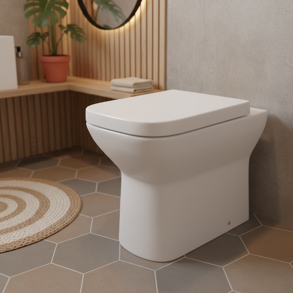 Thumbnail: FAVE Rimless Back to Wall Toilet Pan & Soft Close Seat