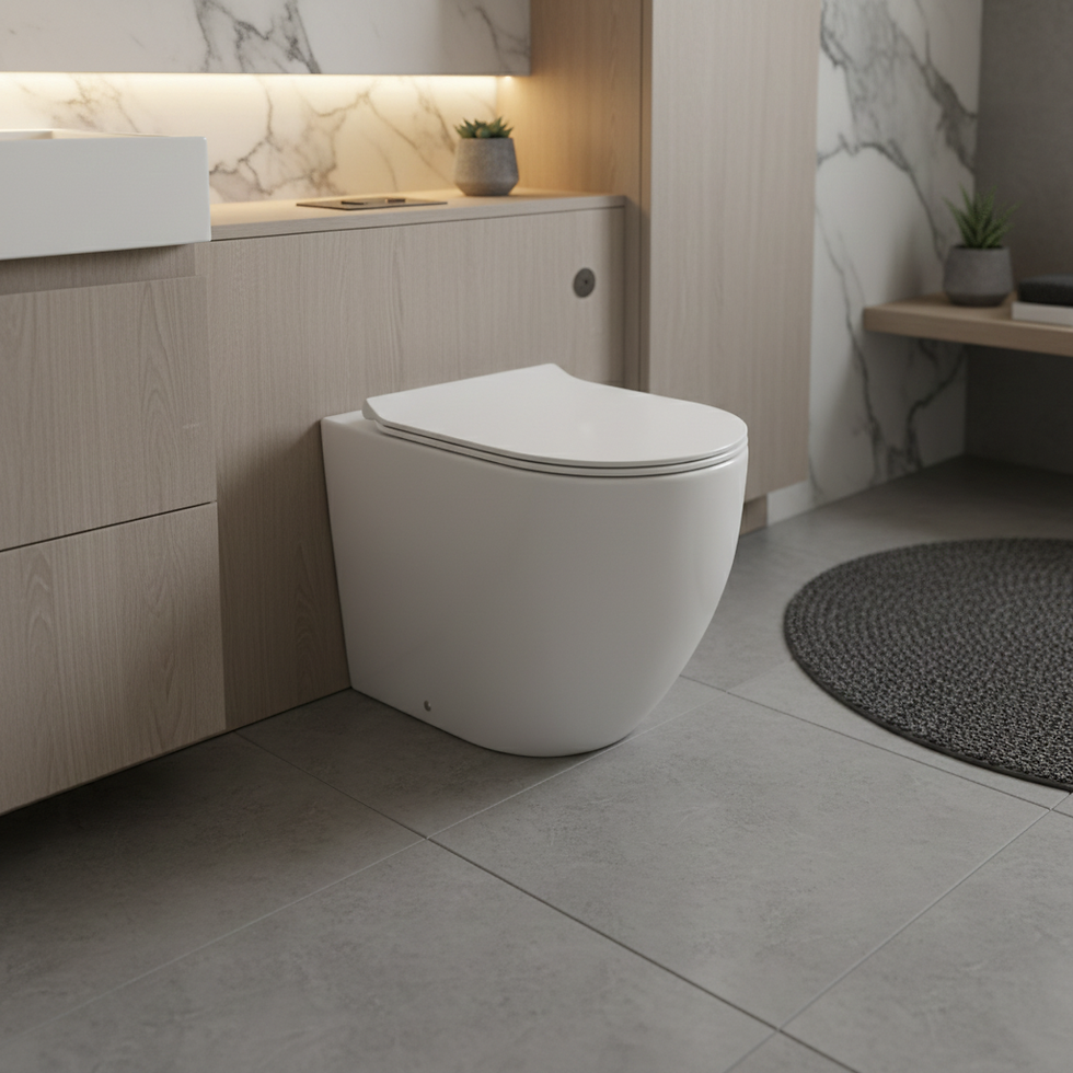 Thumbnail: TAPY Rimless Back to Wall Toilet Comfort Height Pan &Soft Close Seat