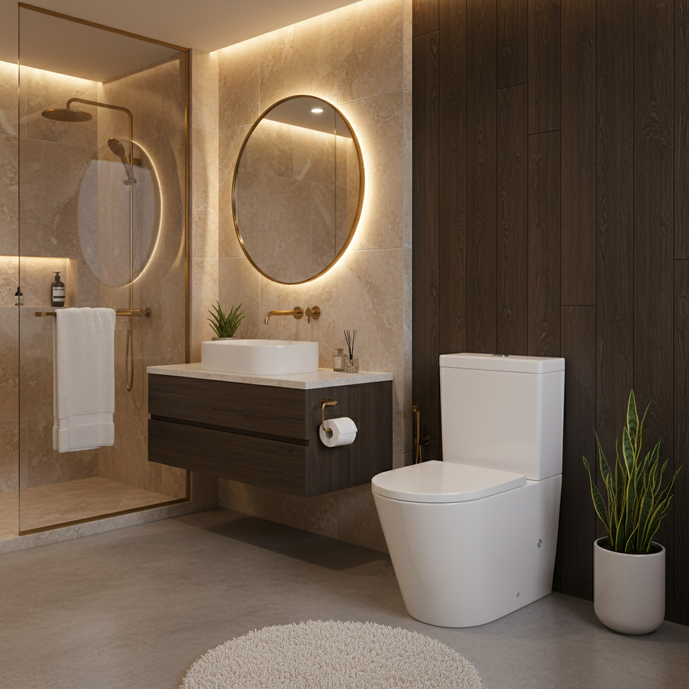 Thumbnail: ATLA Rimless Comfort Height Close Coupled Toilet Pan & Soft Close Seat