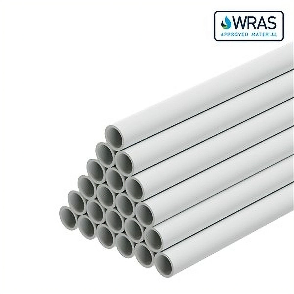 Thumbnail: 15mm x 3m PB Flexible Polybutylene Pipe - Grey, White