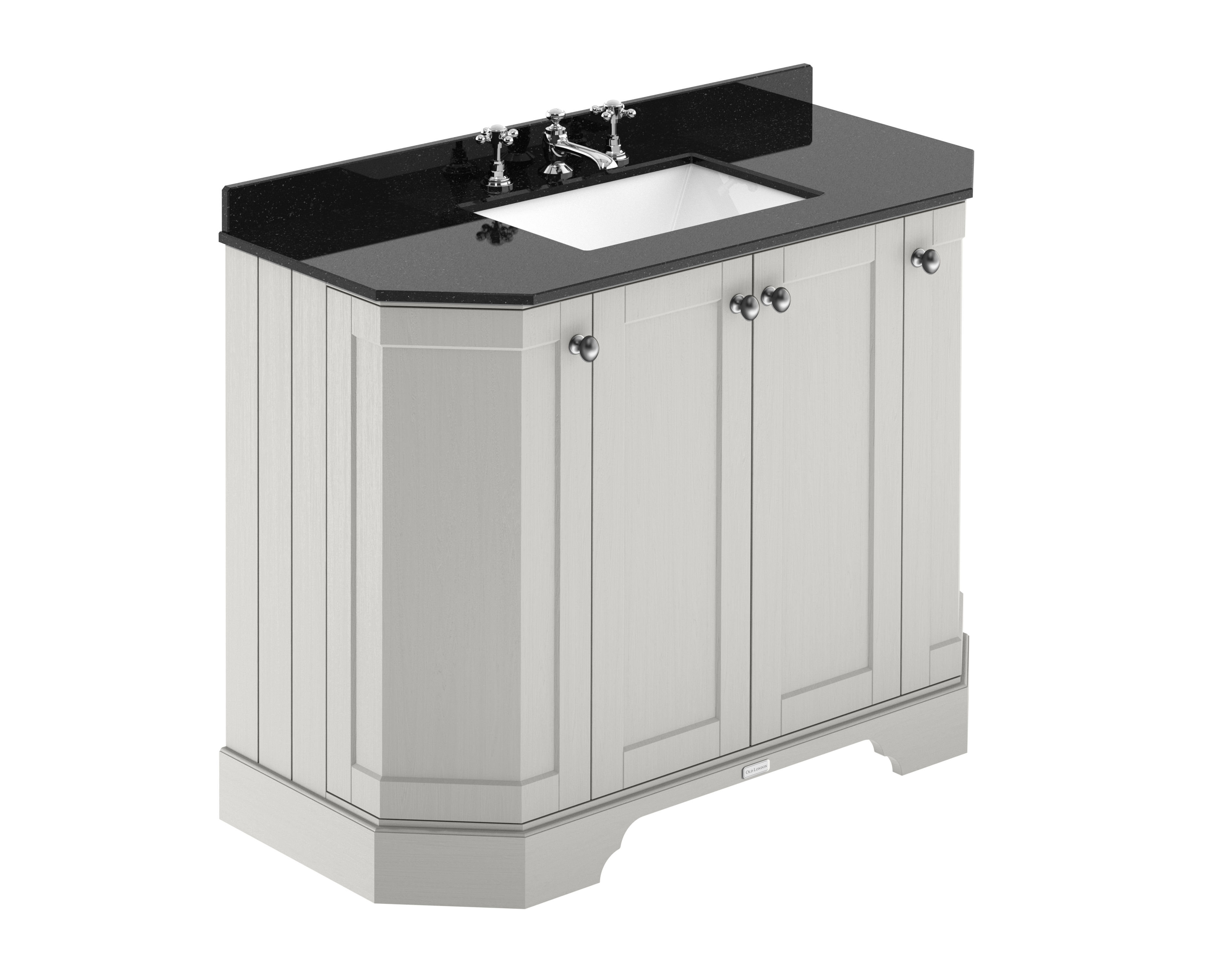 1000mm 4-Door Angled Unit & Marble Top 3TH