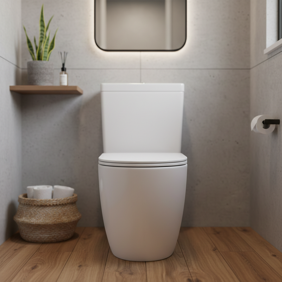 Thumbnail: TAPY Rimless Comfort Height Close Coupled Toilet & Soft Close Seat