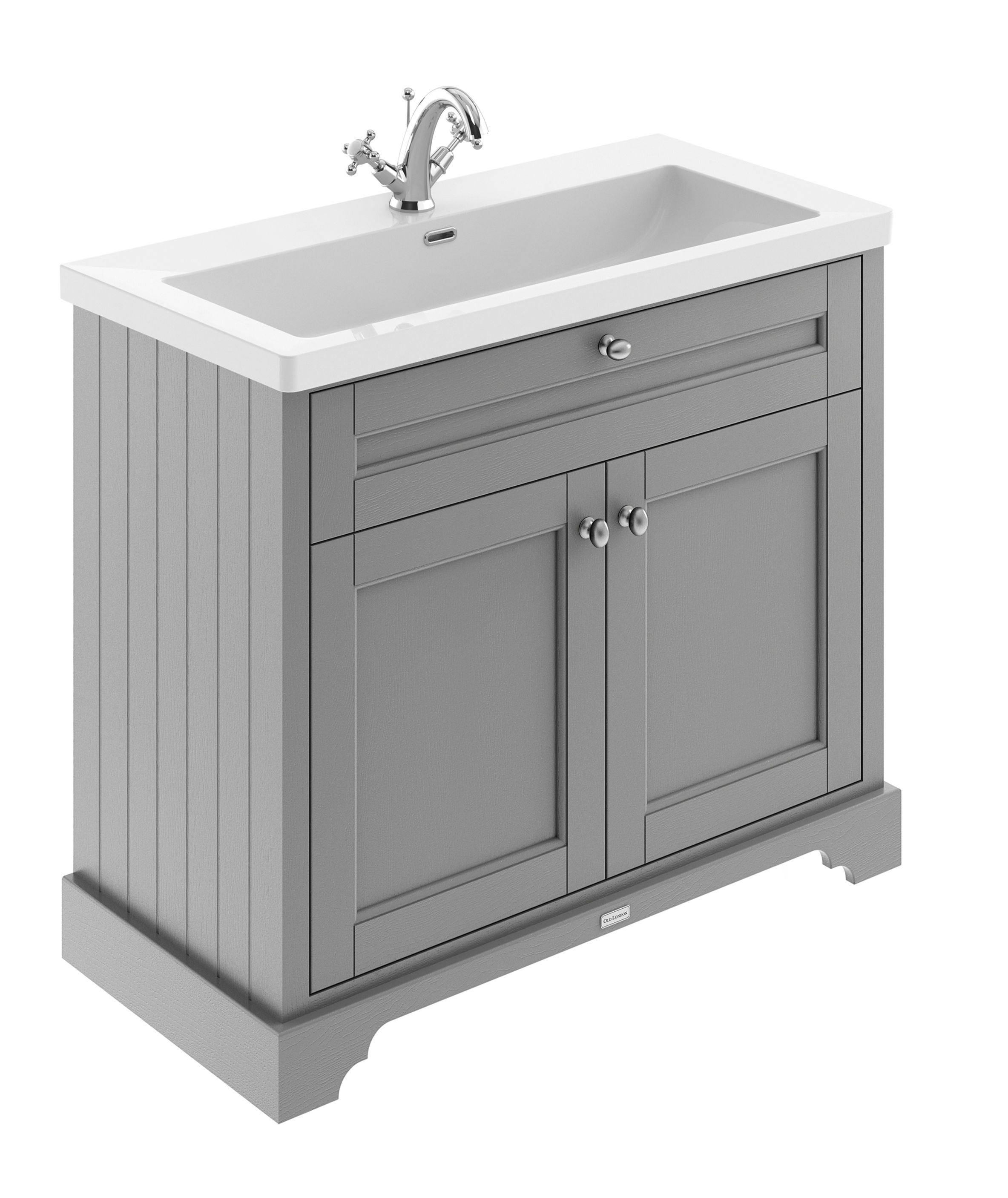 1000mm 2-Door Unit & Contemporary Fireclay Basin 1TH