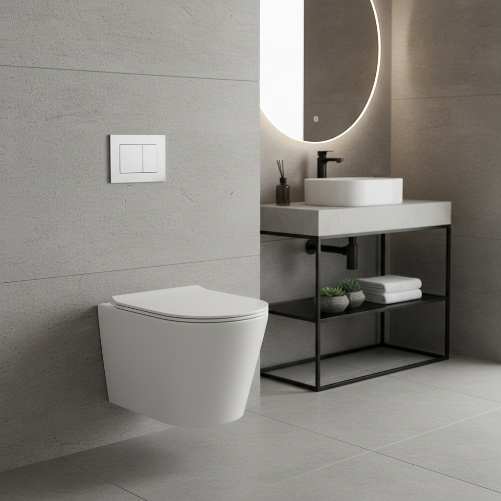 Thumbnail: ATLA Rimless Wall Hung Toilet Pan & Soft Close Seat