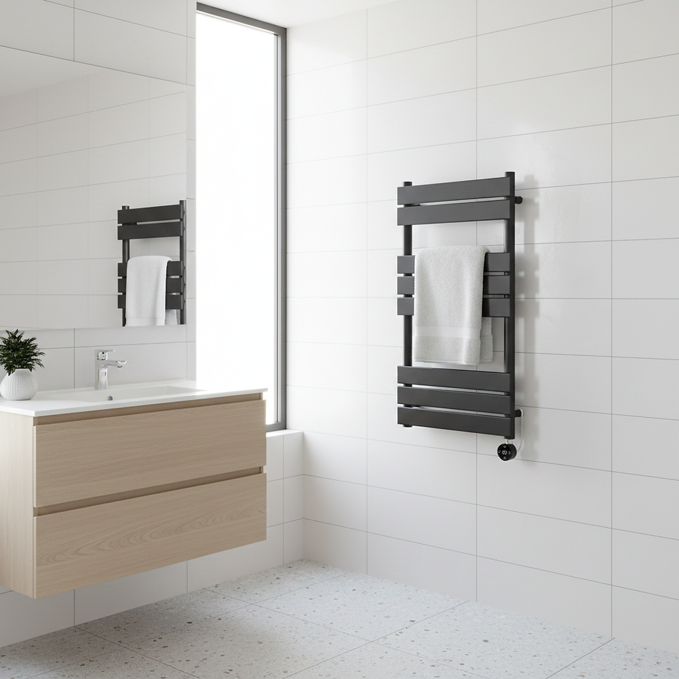 Thumbnail: SKIRO Electric Square Flat Towel Rail 840x500 (400 watt)