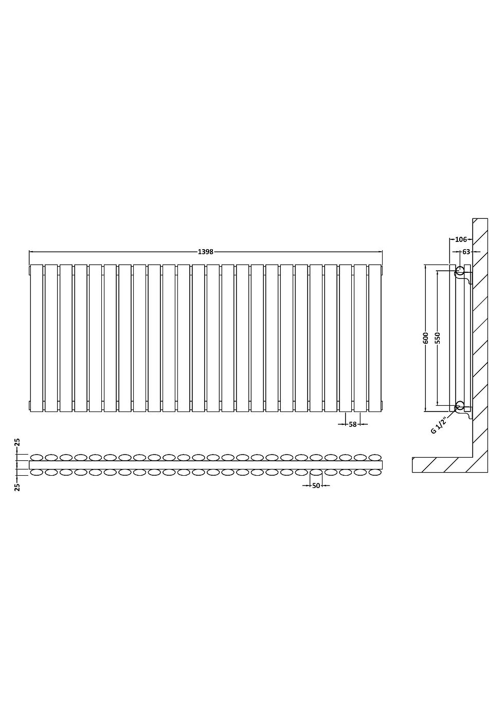 Thumbnail: CRISO Horizontal Double Panel Radiator 600 x 1400