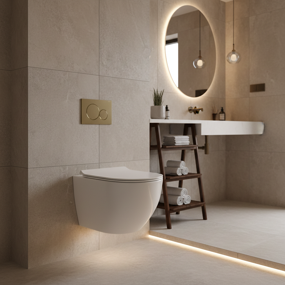 Thumbnail: TAPY Rimless Wall Hung Toilet Pan & Soft Close Sea