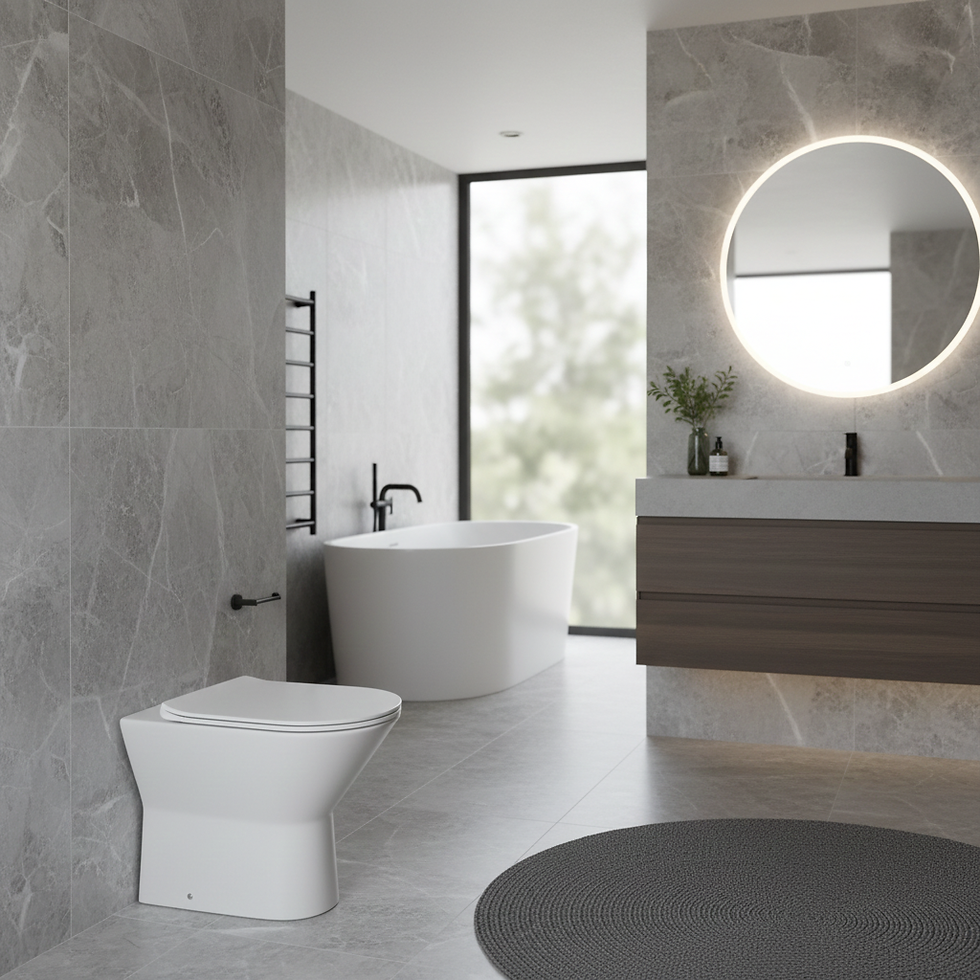 Thumbnail: NESE Rimless Back to Wall Toilet Pan & Soft Close Seat
